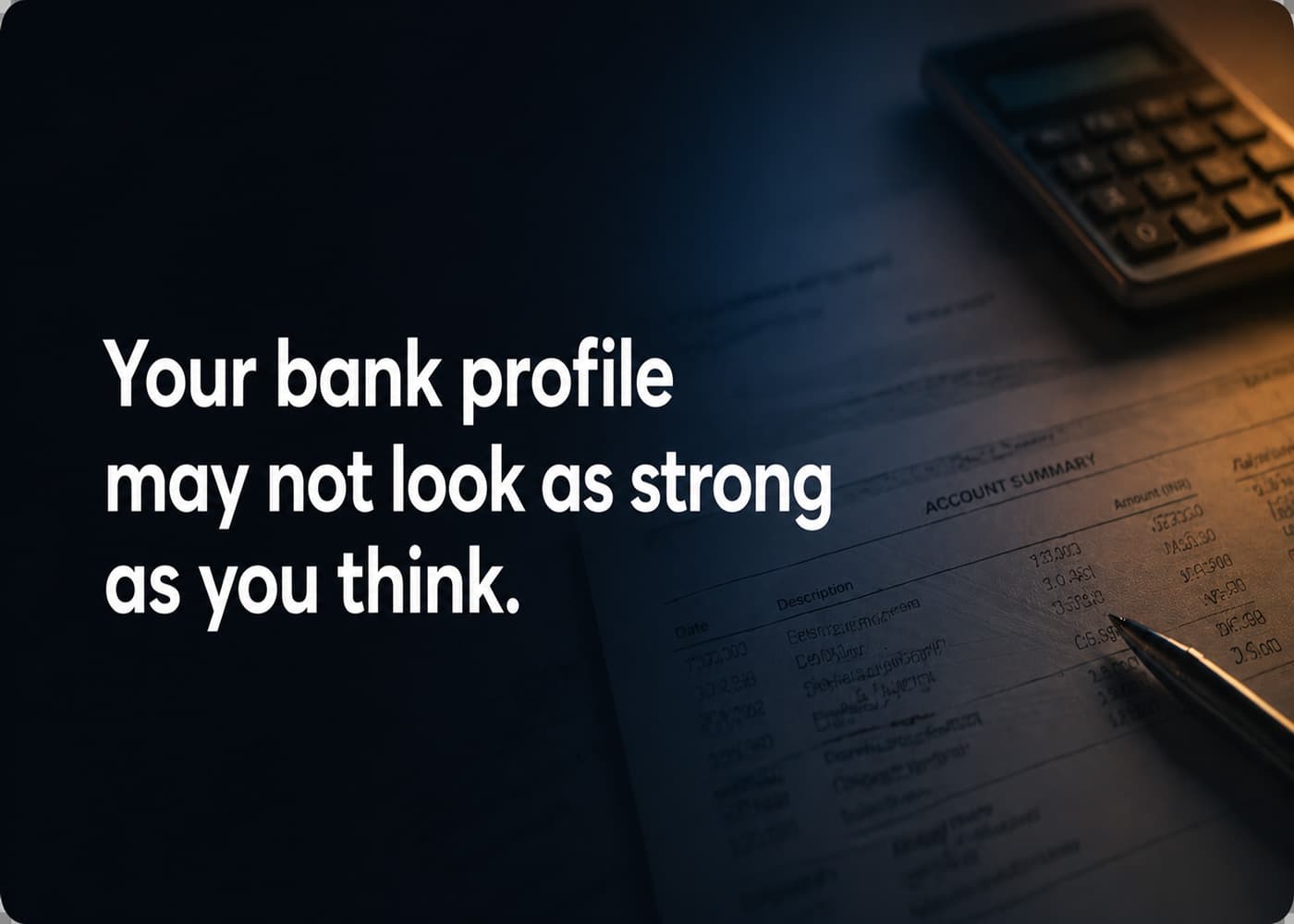 Visa financial profile risk banner